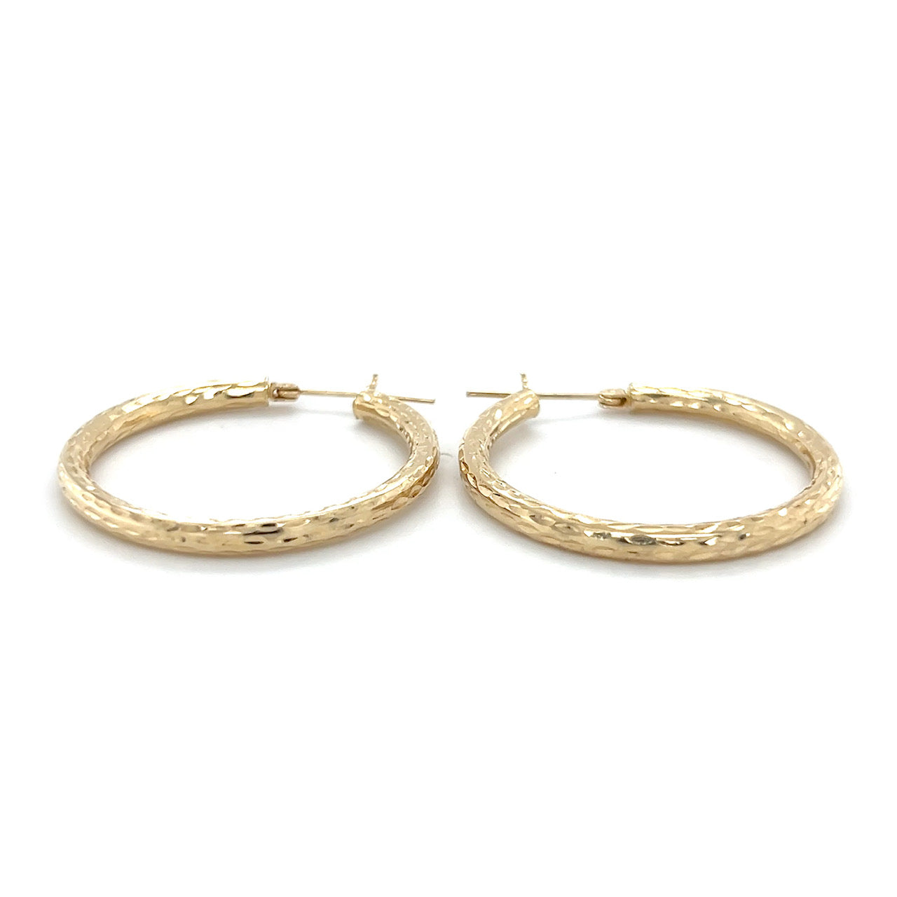 14K Yellow Gold Hoop Earrings; 2.0DWT; 3.1g