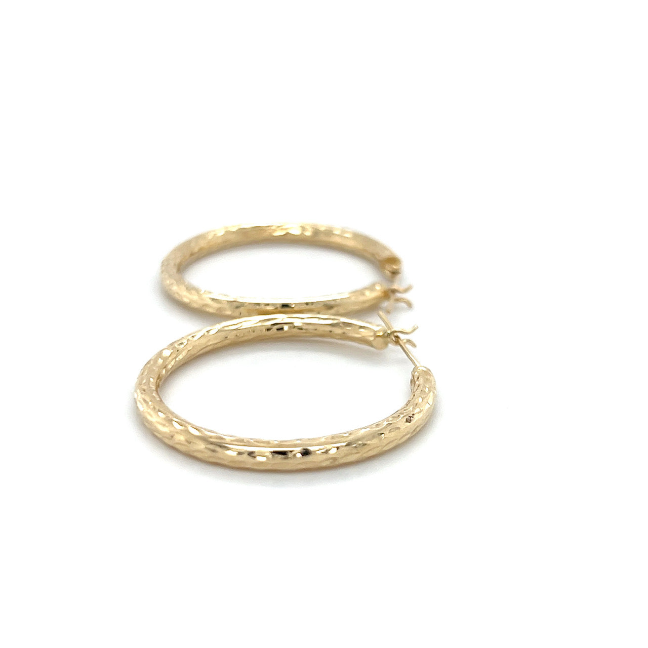 14K Yellow Gold Hoop Earrings; 2.0DWT; 3.1g