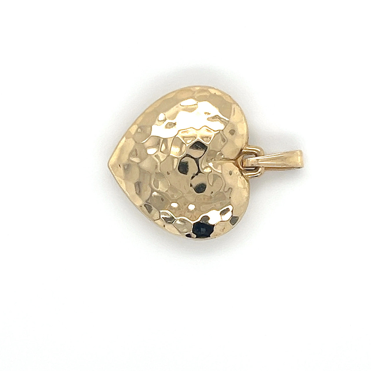14K Yellow Gold Heart Pendant; 1.3DWT; 2g