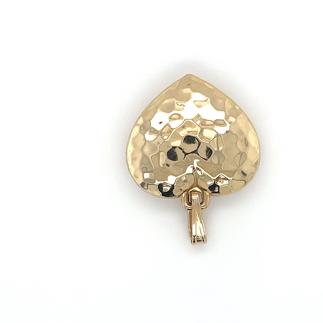 14K Yellow Gold Heart Pendant; 1.3DWT; 2g
