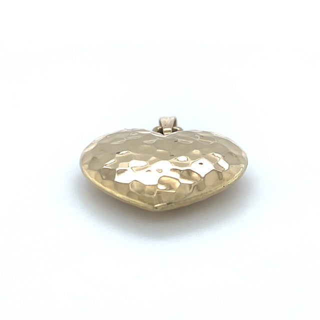 14K Yellow Gold Heart Pendant; 1.3DWT; 2g