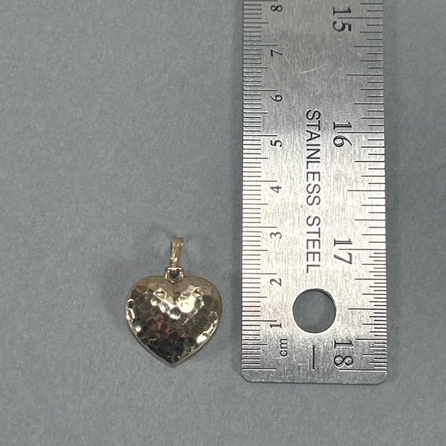 14K Yellow Gold Heart Pendant; 1.3DWT; 2g