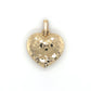 14K Yellow Gold Heart Pendant; 1.3DWT; 2g