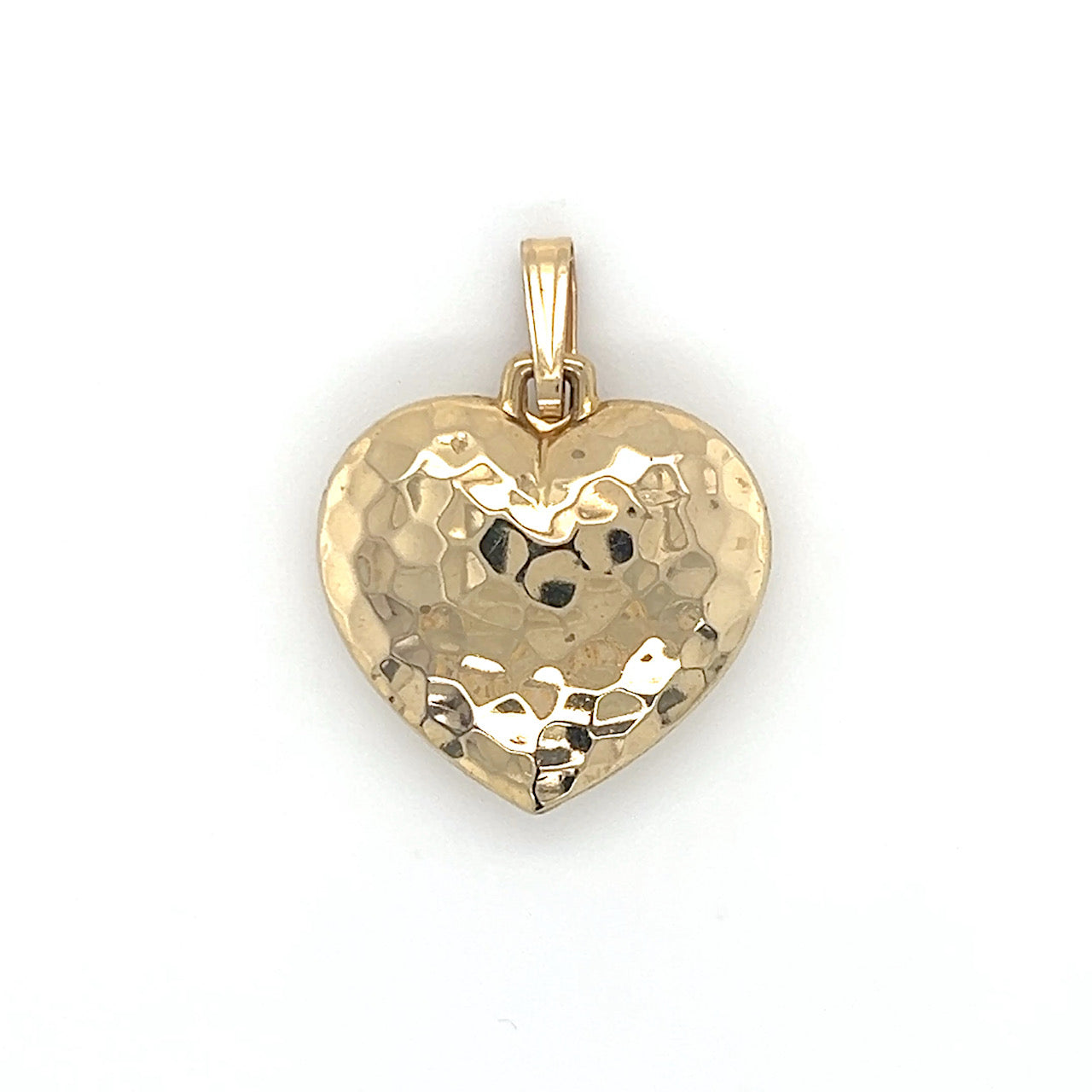 14K Yellow Gold Heart Pendant; 1.3DWT; 2g