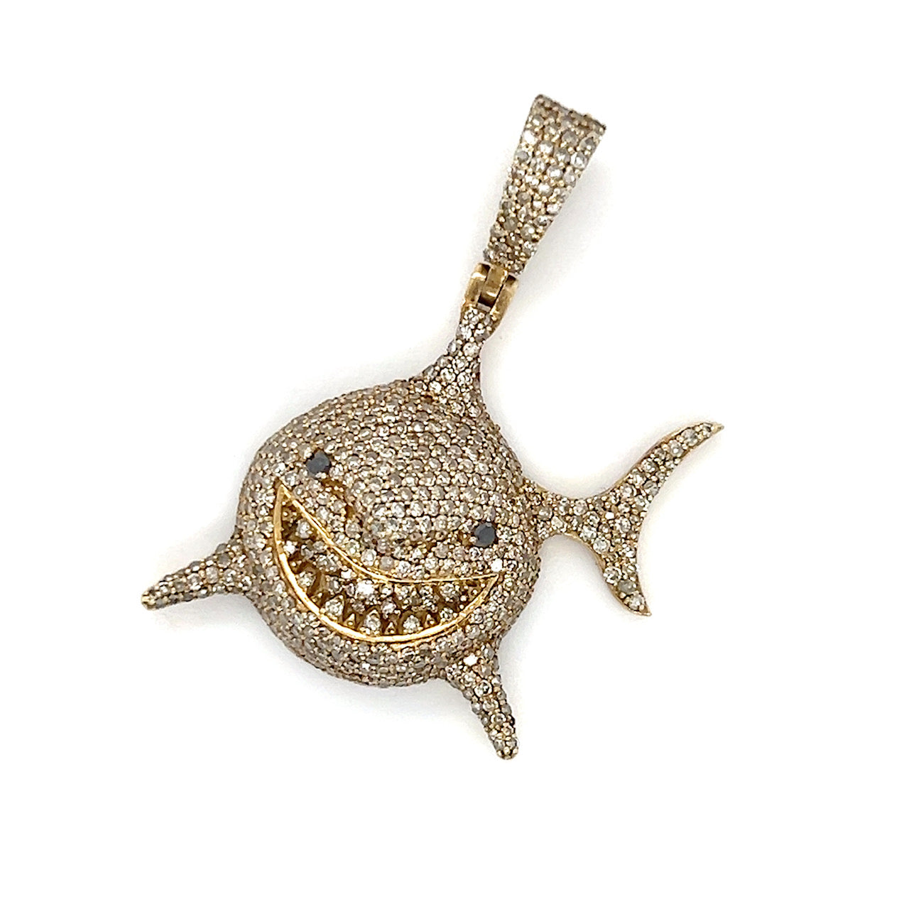 10K Yellow Gold Diamond Shark Pendant; 0.50 CTW; 7.3g