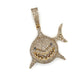 10K Yellow Gold Diamond Shark Pendant; 0.50 CTW; 7.3g