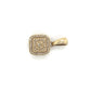10K Yellow Gold Diamond Square Pendant; 0.10CTW; 1.5g