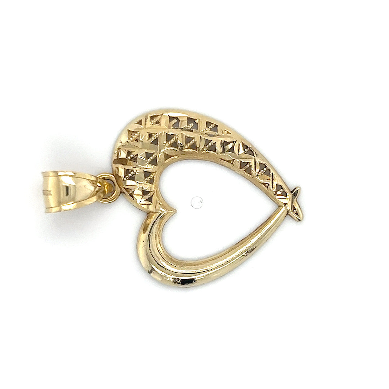 10K Yellow Gold Heart Pendant; 1.9DWT; 3g