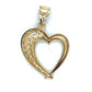 10K Yellow Gold Heart Pendant; 1.9DWT; 3g