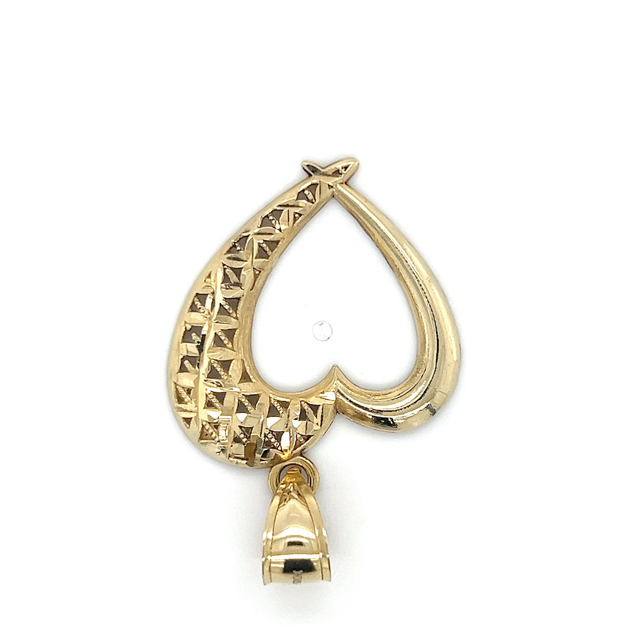 10K Yellow Gold Heart Pendant; 1.9DWT; 3g