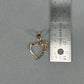10K Yellow Gold Heart Pendant; 1.9DWT; 3g