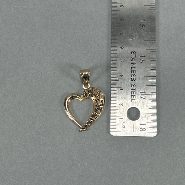 10K Yellow Gold Heart Pendant; 1.9DWT; 3g