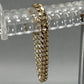 10K Two-Tone Gold 9" Cuban Bracelet; 12.2DWT; 19g