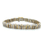 14K Two-Tone Gold Diamond Bracelet; 7.5"; 3.0CTW