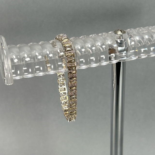 14K Two-Tone Gold Diamond Bracelet; 7.5"; 3.0CTW