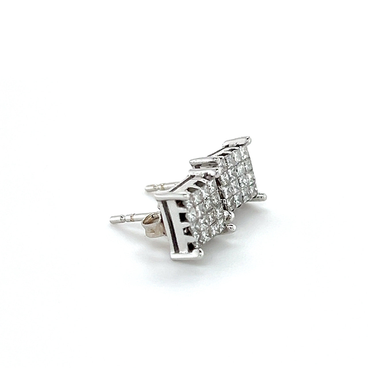14K White Gold Diamond Earrings; 0.50CTW; 2.0g