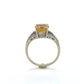 10K White Gold Diamond Citrine Lady's Fashion Ring; 1.8DWT; Size 7