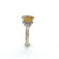 10K White Gold Diamond Citrine Lady's Fashion Ring; 1.8DWT; Size 7