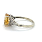 10K White Gold Diamond Citrine Lady's Fashion Ring; 1.8DWT; Size 7