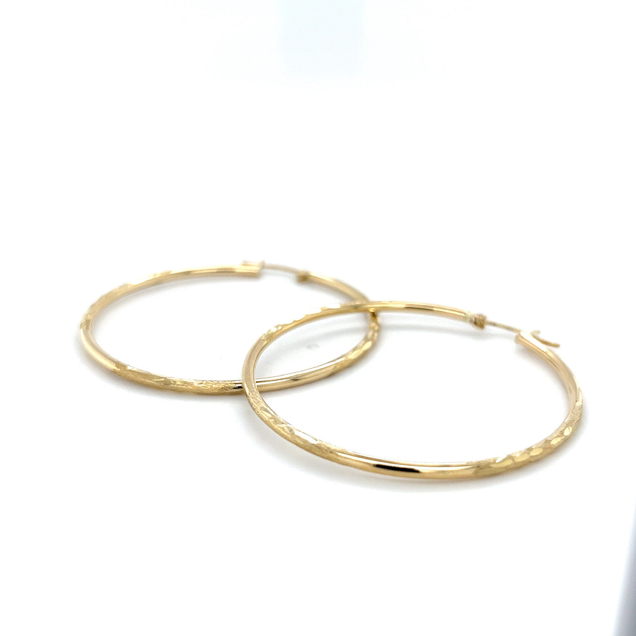 10K Yellow Gold Hoop Earrings; 1.9DWT; 2.9g