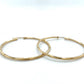 10K Yellow Gold Hoop Earrings; 1.9DWT; 2.9g