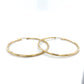 10K Yellow Gold Hoop Earrings; 1.9DWT; 2.9g