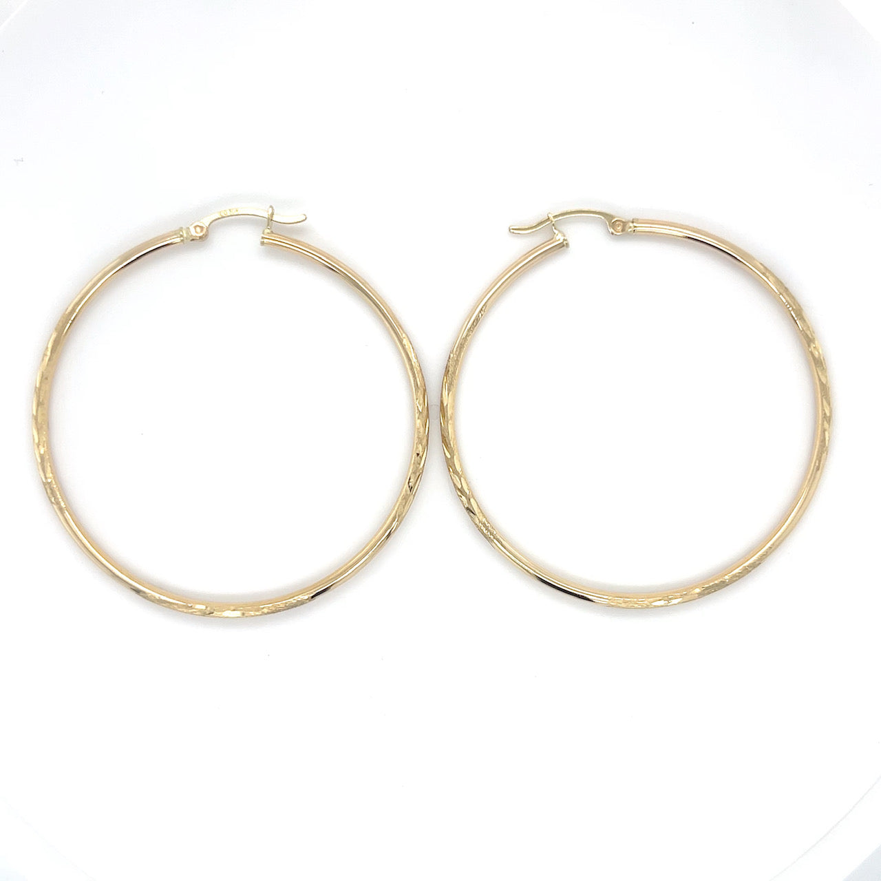 10K Yellow Gold Hoop Earrings; 1.9DWT; 2.9g