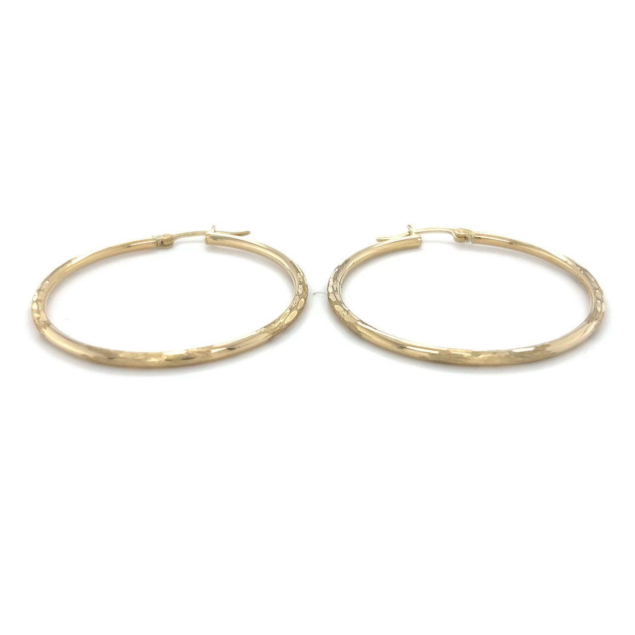 10K Yellow Gold Hoop Earrings; 1.5DWT; 2.4g