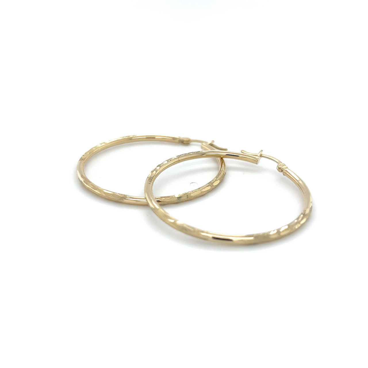 10K Yellow Gold Hoop Earrings; 1.5DWT; 2.4g