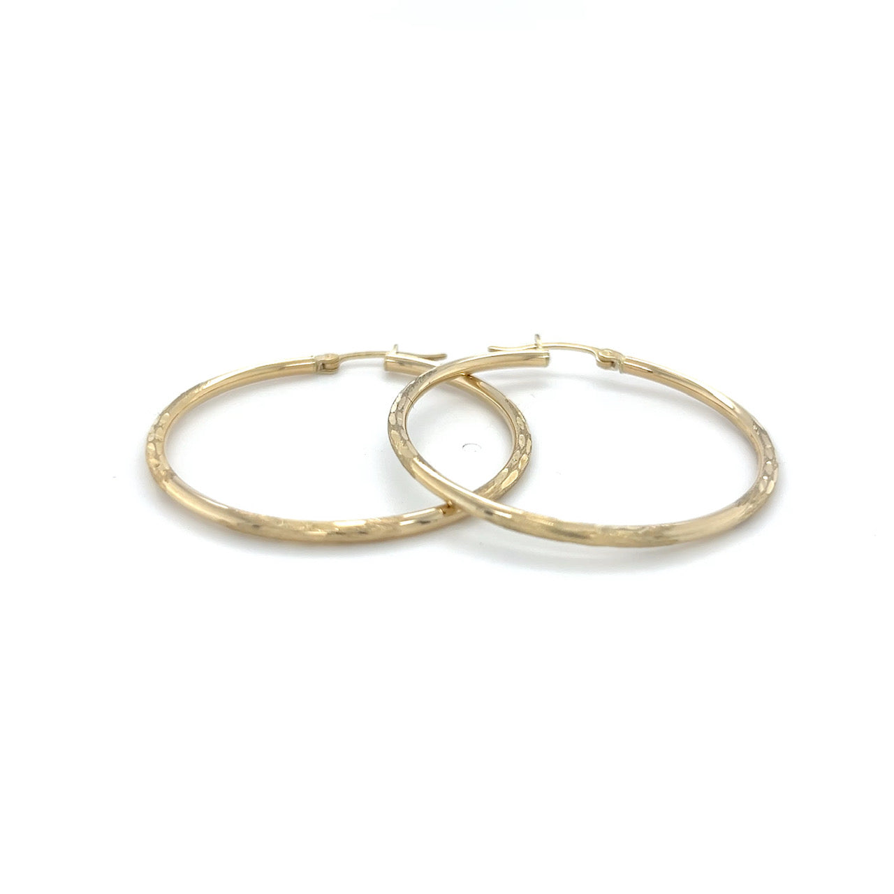 10K Yellow Gold Hoop Earrings; 1.5DWT; 2.4g