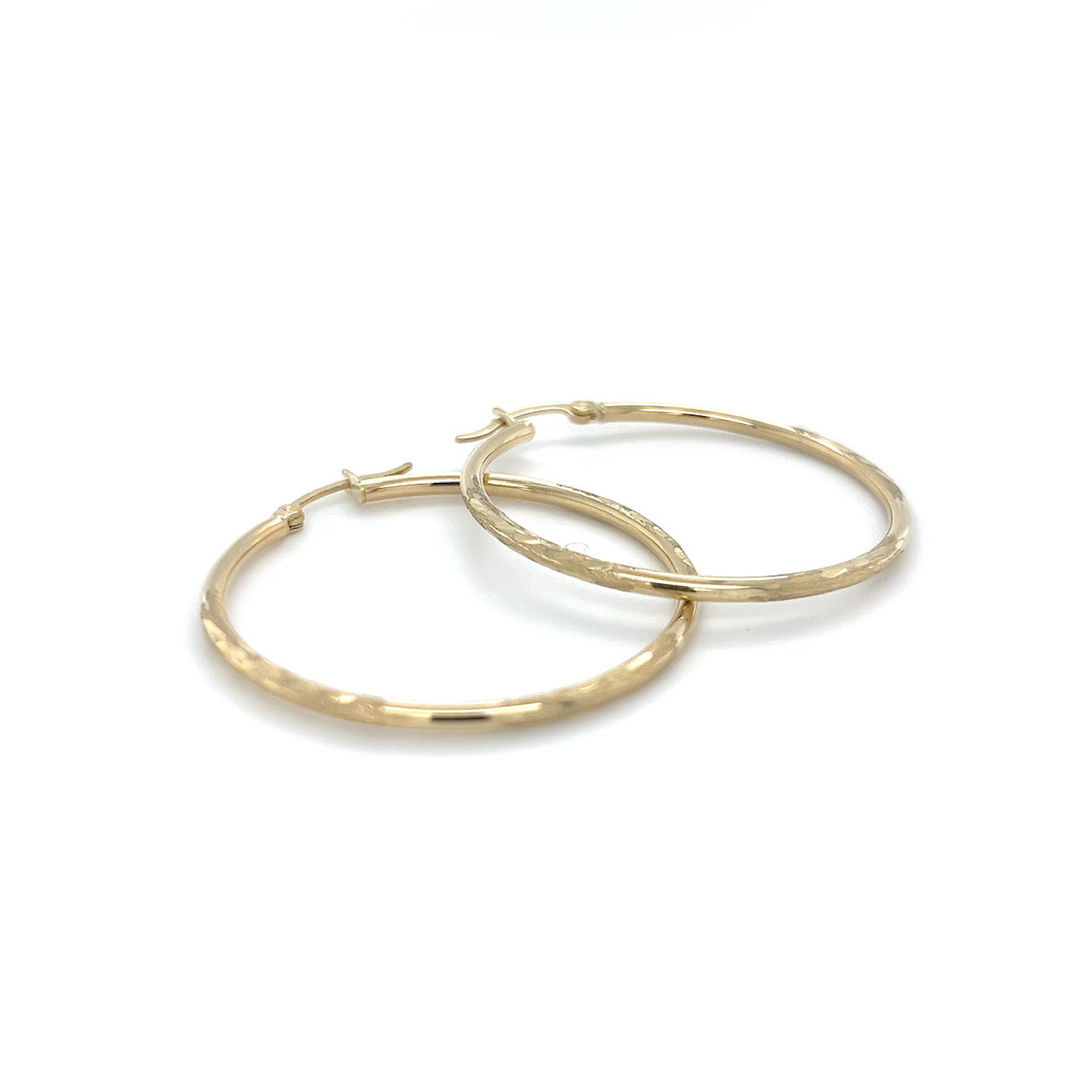 10K Yellow Gold Hoop Earrings; 1.5DWT; 2.4g