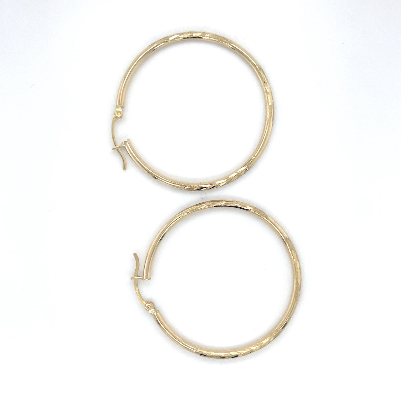 10K Yellow Gold Hoop Earrings; 1.5DWT; 2.4g