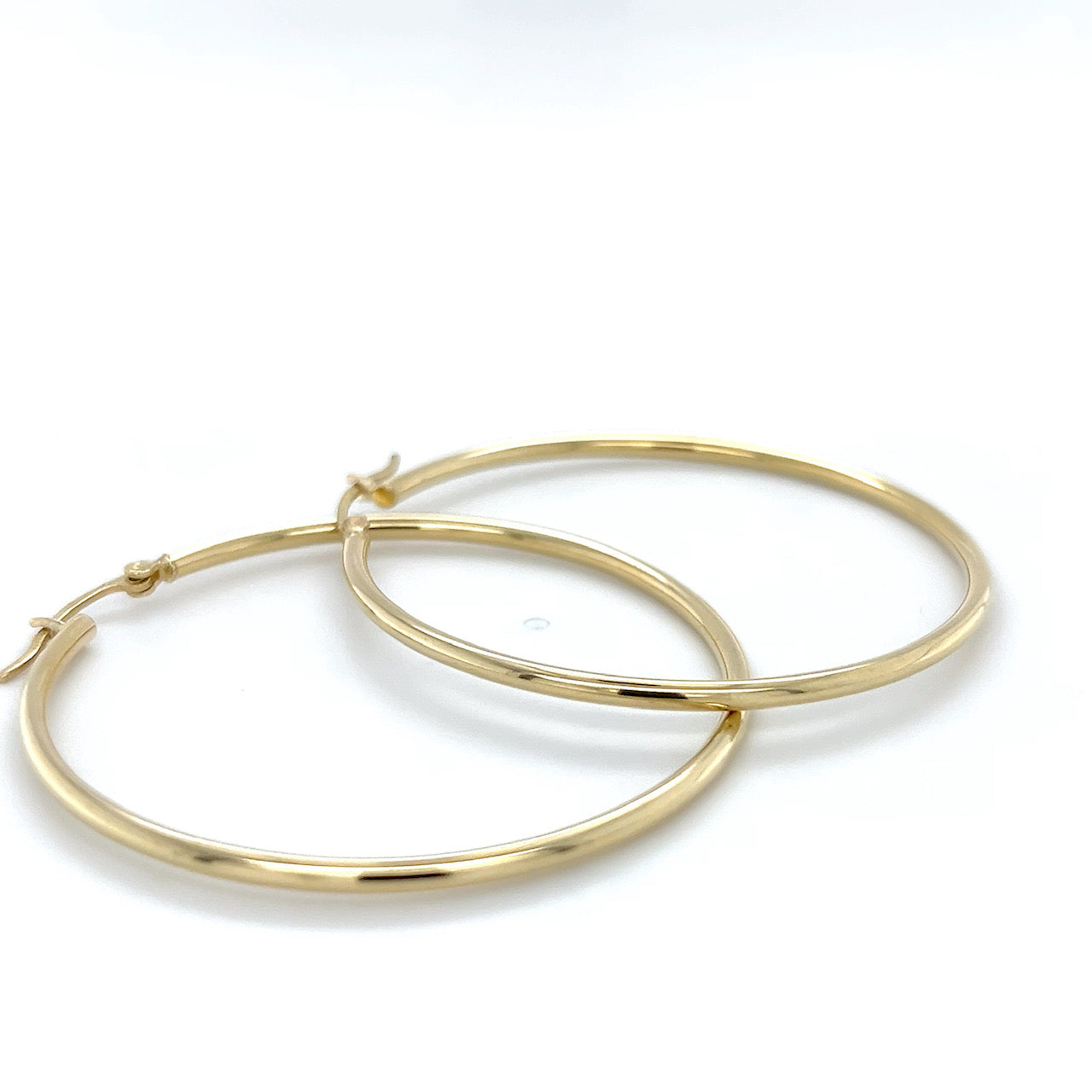 10K Yellow Gold Hoop Earrings; 2DWT; 3.1g