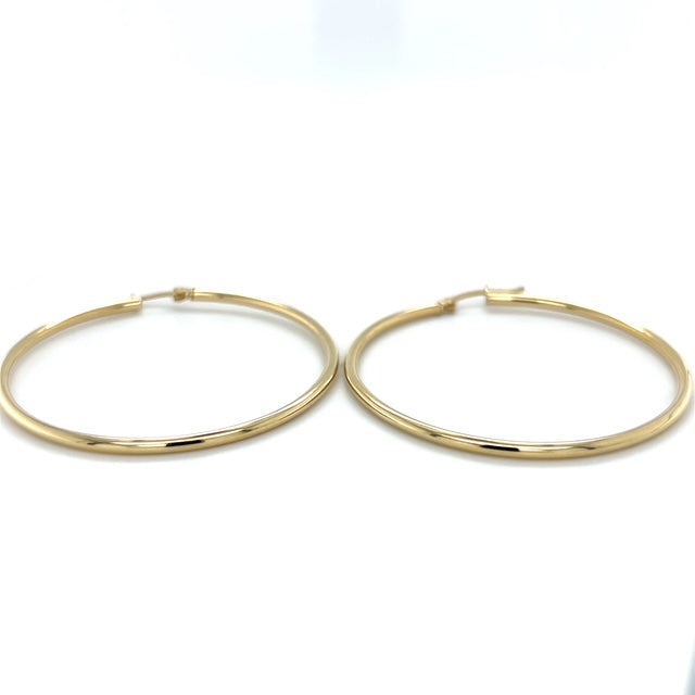 10K Yellow Gold Hoop Earrings; 2DWT; 3.1g