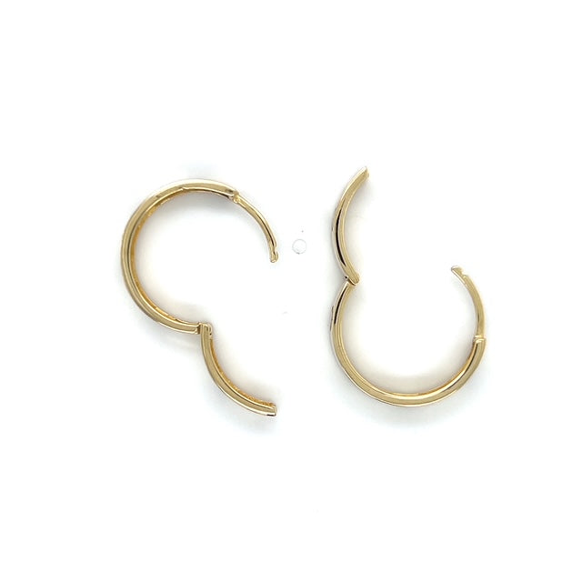 14K Yellow Gold Hoop Earrings; 2.5DWT; 3.8g