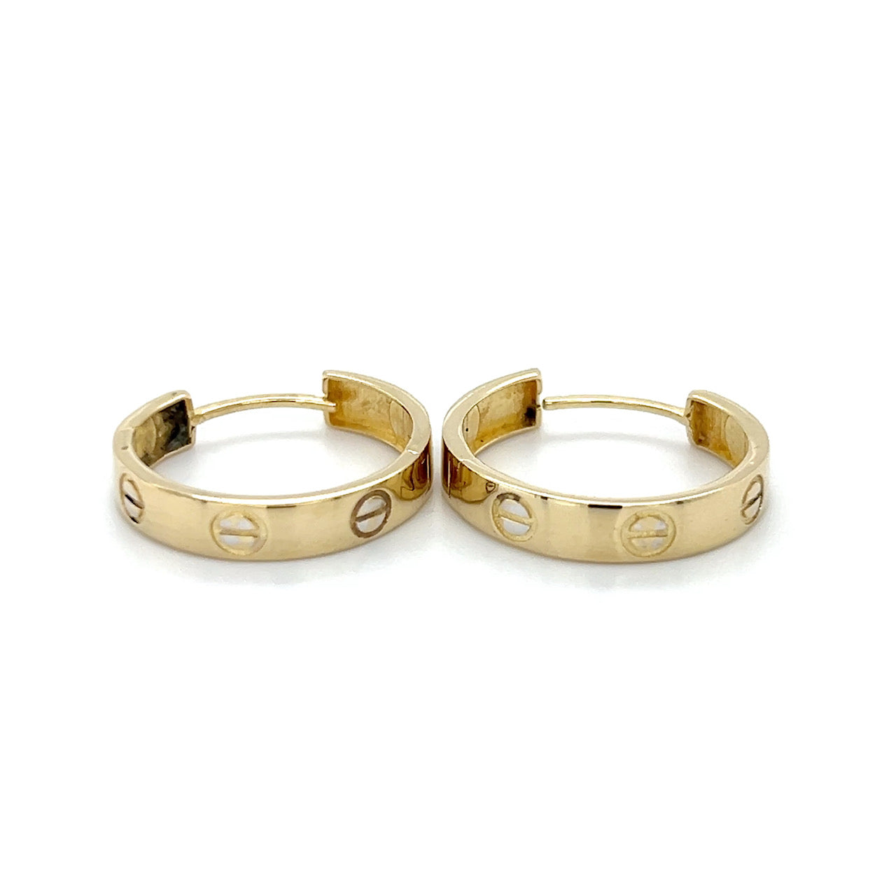 14K Yellow Gold Hoop Earrings; 2.5DWT; 3.8g