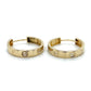 14K Yellow Gold Hoop Earrings; 2.5DWT; 3.8g