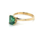 10K Yellow Gold Synthetic Emerald Lady's Fashion Ring; 1.3DWT; Size 6