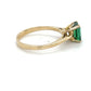 10K Yellow Gold Synthetic Emerald Lady's Fashion Ring; 1.3DWT; Size 6