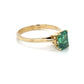 10K Yellow Gold Synthetic Emerald Lady's Fashion Ring; 1.3DWT; Size 6