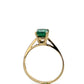 10K Yellow Gold Synthetic Emerald Lady's Fashion Ring; 1.3DWT; Size 6