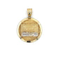 10K Two-Tone Gold Last Supper Round Pendant; 1.2DWT; 1.8g