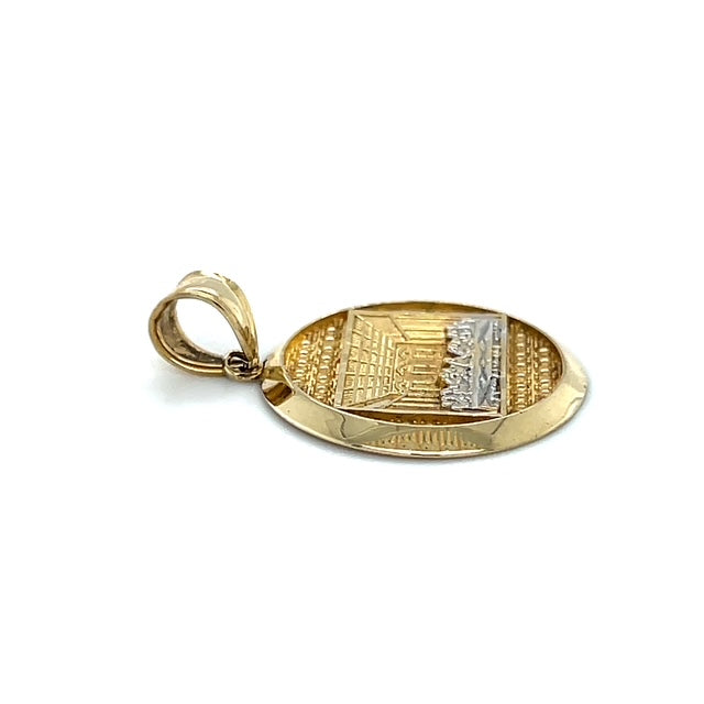 10K Two-Tone Gold Last Supper Round Pendant; 1.2DWT; 1.8g