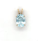 10K Yellow Gold Synthetic Topaz Pendant; 0.8DWT; 1.2g