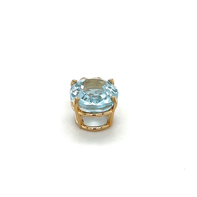 10K Yellow Gold Synthetic Topaz Pendant; 0.8DWT; 1.2g