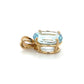10K Yellow Gold Synthetic Topaz Pendant; 0.8DWT; 1.2g