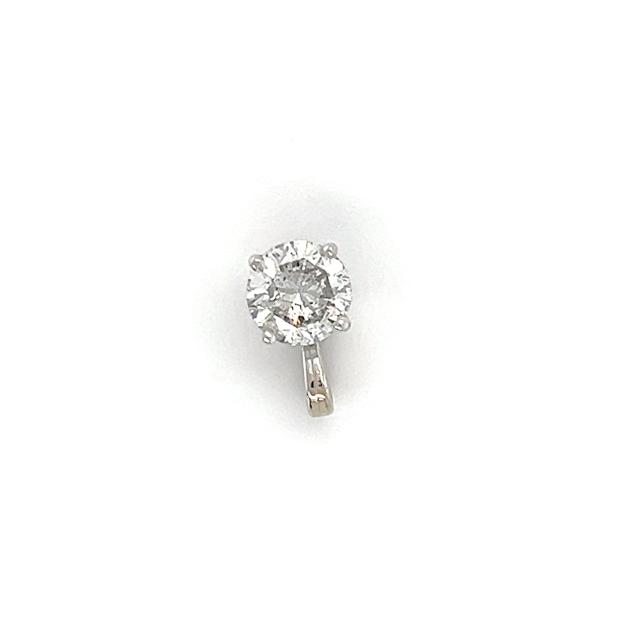 14K White Gold Diamond Pendant; 0.80CTW, 0.6g