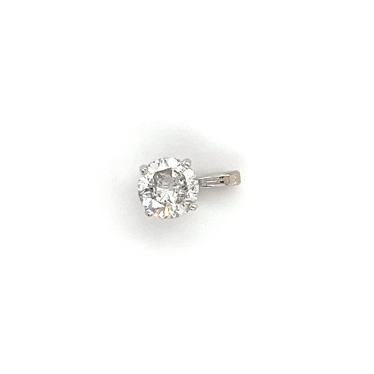 14K White Gold Diamond Pendant; 0.80CTW, 0.6g