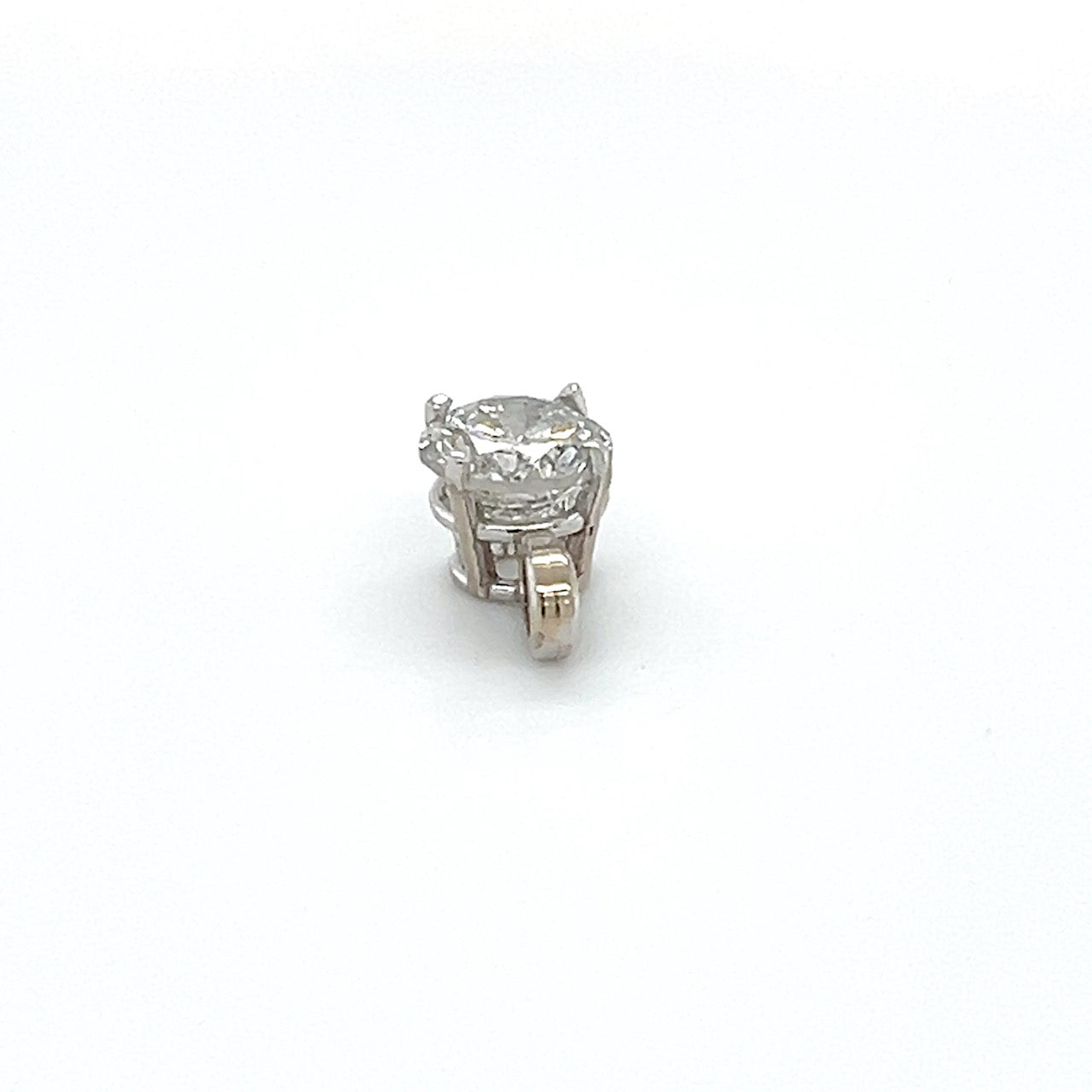 14K White Gold Diamond Pendant; 0.80CTW, 0.6g