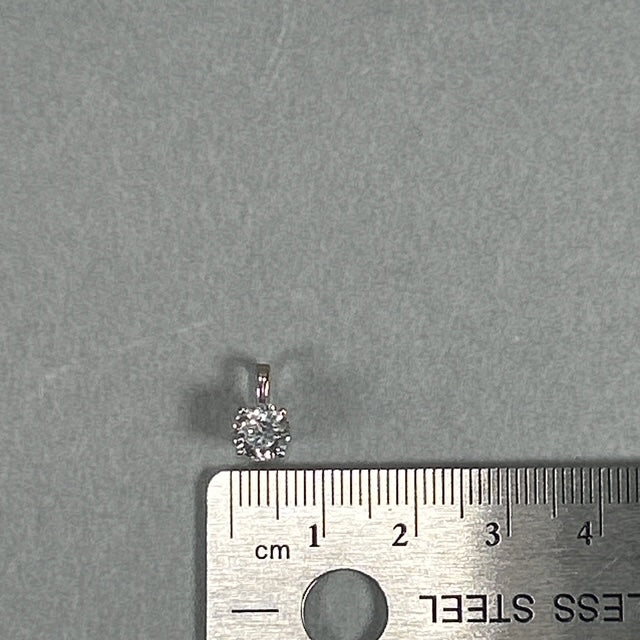 14K White Gold Diamond Pendant; 0.80CTW, 0.6g